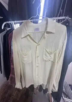 chika　60s シルクレーヨン ネップシャツ ホワイト 単色 ループカ chika様専用 60s シルクレーヨン ネップシャツ ホワイト 単色 ループカ