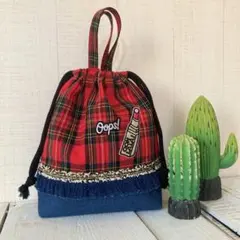 持ち手付き巾着袋 小巾着 おしゃれ かわいい インナーバッグ 巾着ポーチ