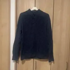 GAP ネイビー ボタン付きハイネックニット M