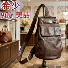 90s DKNY ダナキャランニューヨーク ショルダーバッグ 本革 レザーのサムネイル