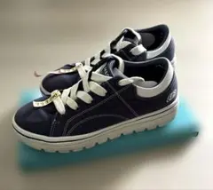 クリーニング済★ スケッチャーズ 厚底 スニーカー ネイビー 24.5cm