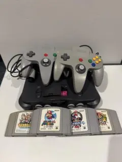 【ジャンク品】NINTENDO64本体 コントローラー2 個ゲームソフト4本付き