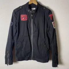 DIESEL ディーゼル コットンライダースジャケット S ワッペン付き