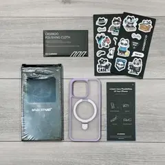 〆iPhone14Pro 用 ケース 隠しスタンド 横縦両立 米軍MIL規格