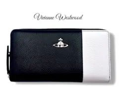 【新品】Vivienne Westwood 長財布 ブラック 黒 白 モノトーン