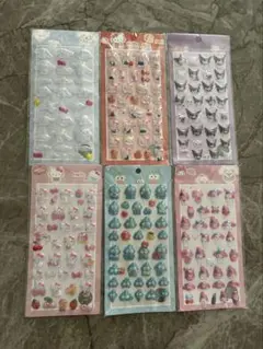 値下げ！サンリオ ボンボンドロップシール ぷくぷくシール 6枚セット②