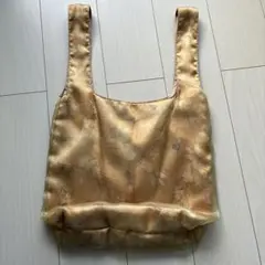 花柄トートバッグ 淡い黄色