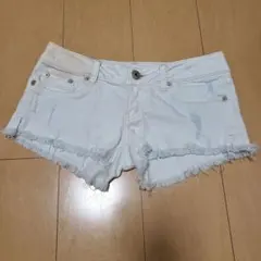 EGOIST ホワイト デニム ショートパンツ ギャルのサムネイル