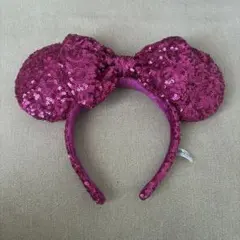 Disney Resort ミニー カチューシャ スパンコール パープル