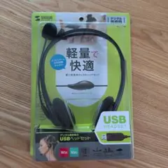 サンワサプライ　USBヘッドセット MM-HSU09BK デジタル高音質のサムネイル