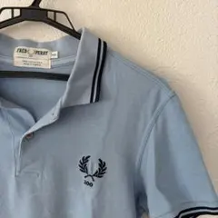 FRED PERRY フレッドペリー 半袖 ポロシャツ 水色 ロゴ刺繍 フレッドペリー FRED PERRY 【日本正規品】SINGLE TIPPED FRED PERRY
