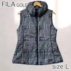 FILA GOLF フィラゴルフ 中綿 ベスト 千鳥格子柄 Lサイズ