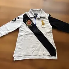 Polo Ralph Lauren 長袖 ラガーシャツ ホワイト ブラック　3T