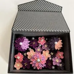 つまみ細工のフラワーボックス＊上品でかわいい和の彩り ・ギフトにも