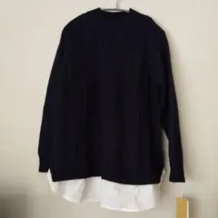 ハイネックニットベストmレディース