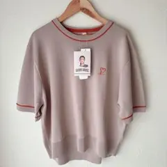 しまむら sunny house 配色ニット プルオーバー L ベージュ