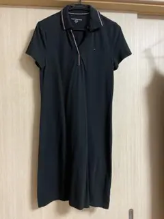 TOMMY HILFIGER ブラック ポロドレス S/P