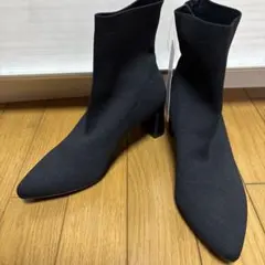 GU ポインテッド ニットブーツ ブラック Sサイズ