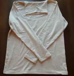 ベージュ Mサイズ 長袖Tシャツ ポリエステル
