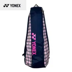 YONEX チェック柄 ラケットバッグ ネイビー/ピンク テニス バドミントン