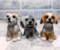 犬の置物 インテリアオブジェ ガーデニング　３点セット