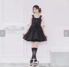 Starry デニムフリルミニワンピース ブラックのサムネイル