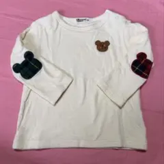 HOT BISCUITS クマ刺繍 長袖Tシャツ 90