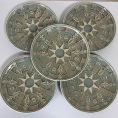 美濃焼 陶器皿 ５枚セット プレート 未使用 昭和レトロ 日本製のサムネイル