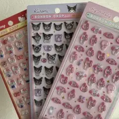 ボンボンドロップシール　ミニ　正規品　サンリオ　キティ　マイメロ　クロミ
