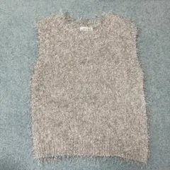 INGNI イング ラメフェザーノースリーブニット M グレー