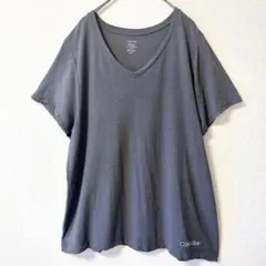 Calvin Klein Vネック 半袖Tシャツ XL グレー ルームウェアのサムネイル
