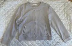 grove ライトグレー フェイクスエードジャケット　Lサイズ