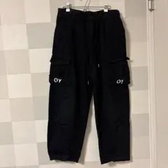 OY 黒 カーゴパンツ サイドポケット付き
