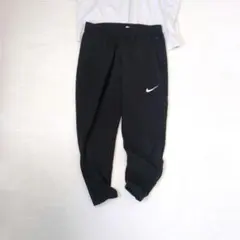 NIKE/ナイキ◇裏起毛ジョガーパンツズボン『M』黒　ワンポイントロゴプリント