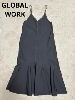 GLOBAL WORK　デニムティアードキャミワンピース