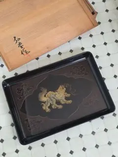 【美術品】木製 漆器 盆 梅の図 伝統工芸 美術品】木製 漆器 盆 梅の図 伝統工芸 - メルカリ