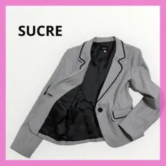 【セール✨】シュクル セレモニー テーラードジャケット 千鳥柄 グレー L