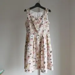 【美品】Feroux★フェルゥ VERAコラボ花柄ワンピース　2　コーラル系