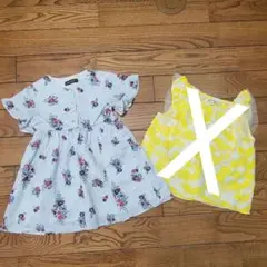 ベベのみ【美品】BeBe·GLOBAL WORK　半袖ワンピース、トップスセット