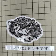 女性の顔と花のステッカー No.S252