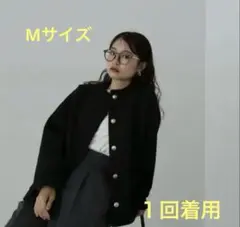 ゴールドボタンツイードブルゾン　卒業•卒園服