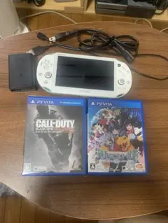 【匿名発送】PS Vita 水色 本体 3点ゲームカセット付き
