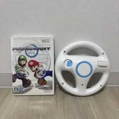 Wii マリオカートとハンドルコントローラー（リモコン付き）のセット