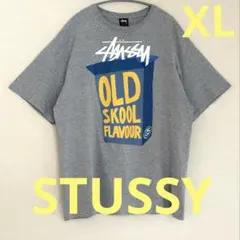 Stüssy ／OLD SKOOL FLAVOUR Tシャツ XLサイズ グレー