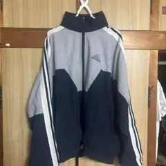 adidas ネイビー グレー ジャケット 00s