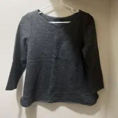 INED Aライン風　グレー　ニットカットソー　7分袖