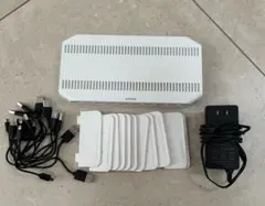 USB充電ステーション 10ポート 1.5A ホワイト USBケーブル10本付き