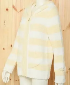 ジェラピケ スムーズィー2ボーダーパーカ イエロー