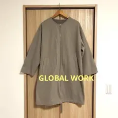 ノーカラーコート ロングコート