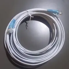 cat5eフラットLANケーブル 4m超 中古 ホワイト